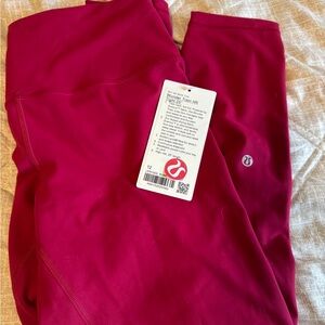 NWT Lululemon 25 inch  Raspberry Wunder Under Leggings Size 12